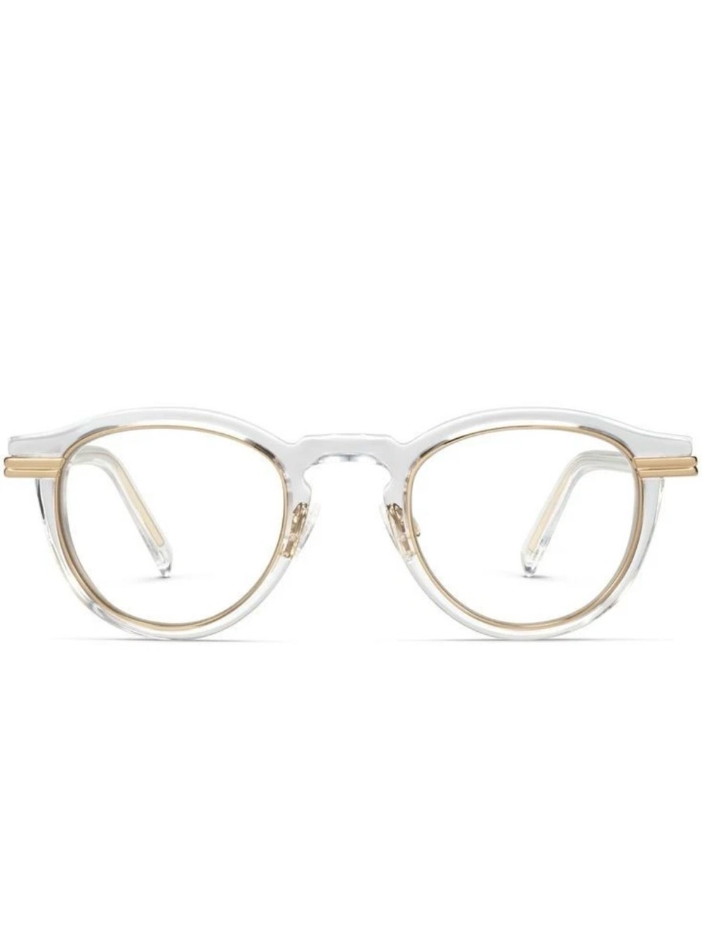 Warby Parker Arti Glasses in Crystal and Gold